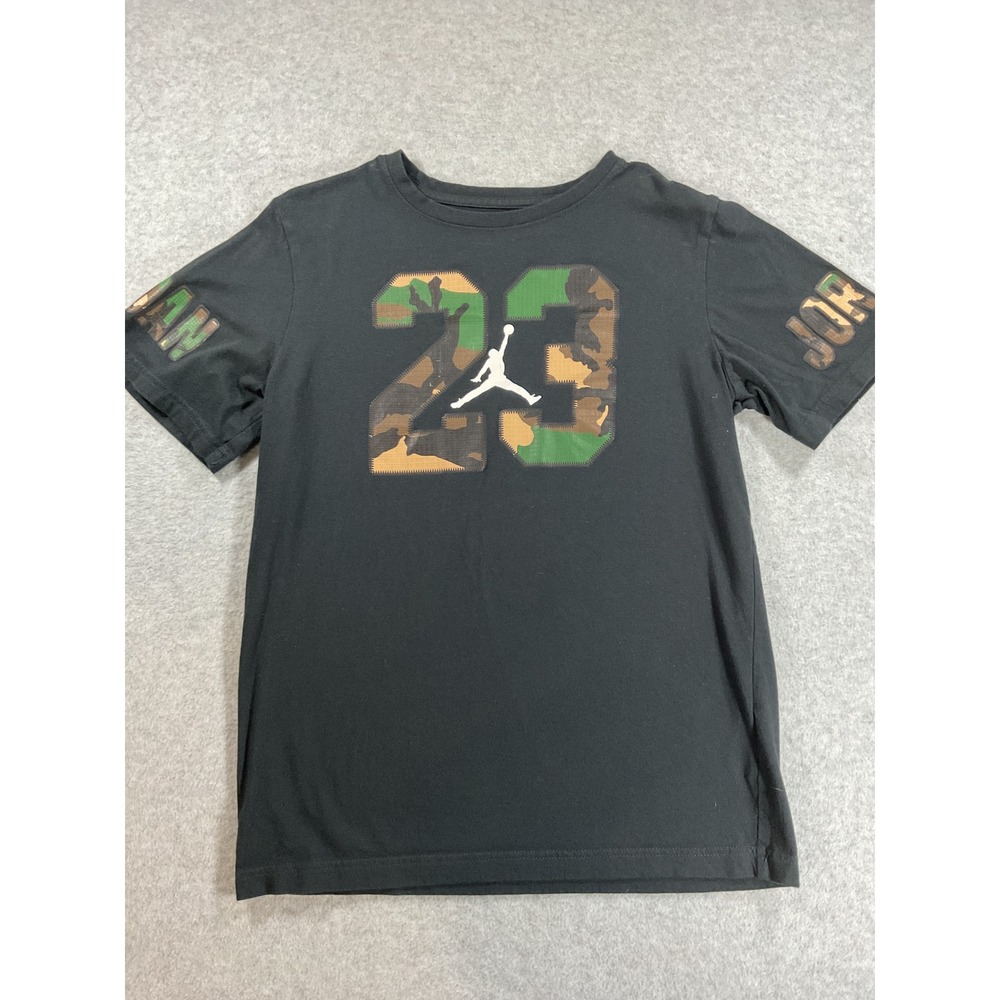Jordan Boys Black Camo 23 Jumpman Graphic T-Shirt XL 13-15 yr 2085